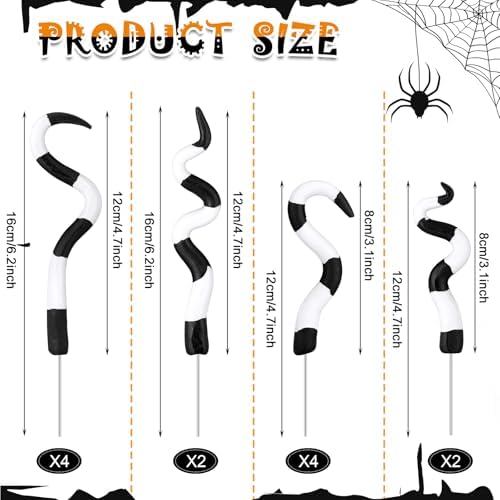 Cinnvoice 12 Pcs Halloween Plant Stakes Octopus Plant Stakes for Decoration