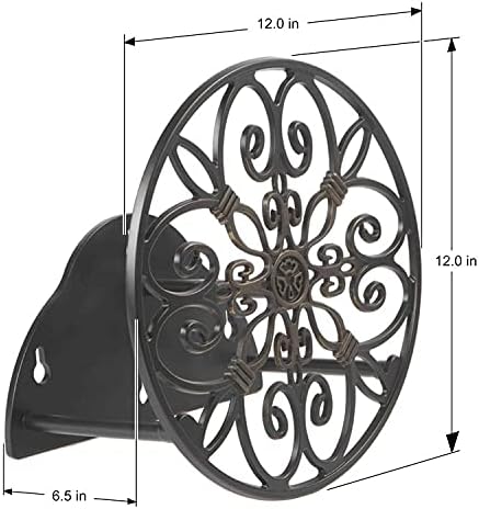 Liberty Garden Products 670 Wall Mounted Decorative Hose Butler, Holds 125-Feet of, Black (Pack of 2)