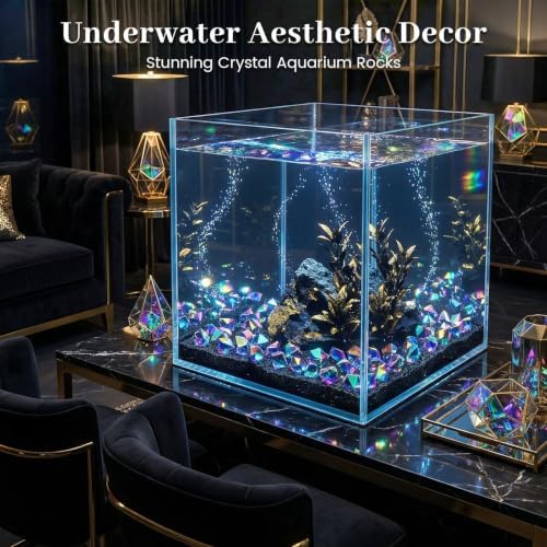 DomeStar Iridecent Black Fake Ice Rocks, 150PCS Acrylic Crystal Vase Filler
