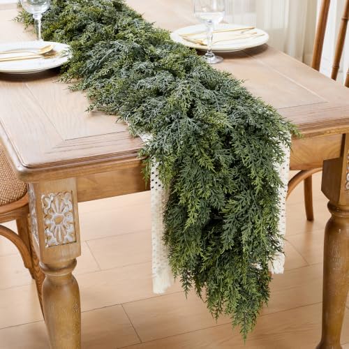 6FT Soft Textured Cedar Garland, Realistic Artificial Christmas Garlands