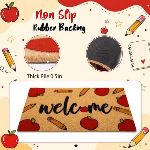 Classroom Welcome Door Mat-Back to School Doormat Apple Design