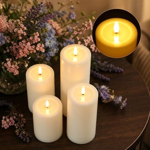 Outdoor Waterproof Flameless Candles Battery Operated with Remote and Timer