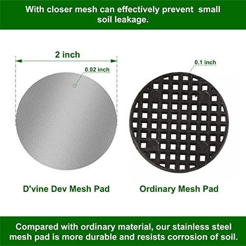 D'vine Dev 50 Pack Stainless Steel Drainage Hole Mesh, 2 Inch, 97-N-1