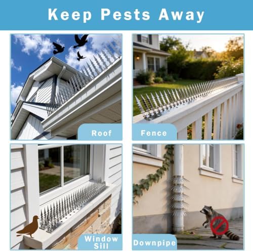 300cm Anti-Bird/Squirrel Spikes&Squirrel Proof Baffle for Bird Feeders Pole