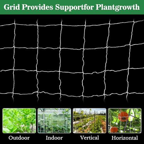 Sukh Trellis Netting for Climbing Plants - 5 x 15 ft Garden Net, 4 Pack