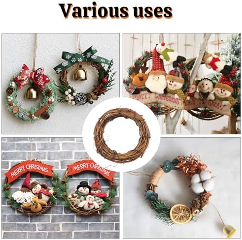 70 Pcs 2.4 Inch Natural Grapevine Wreath Set, Natural Rattan Wreath,Hand-Woven 2.4 Inch Vine Branch Wreaths, Perfect for DIY Crafts, Christmas Decorations, and Wedding Supplies