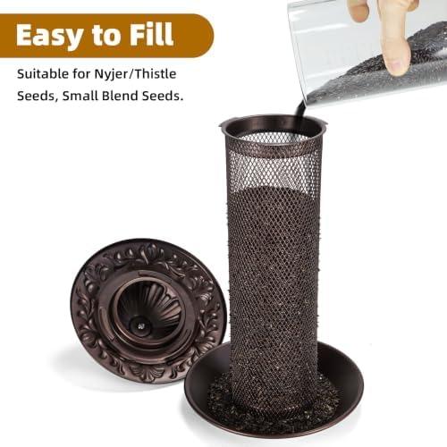Nyjer/Thistle Seeds Wild Bird Feeder,Metal Material,Easy to Clean