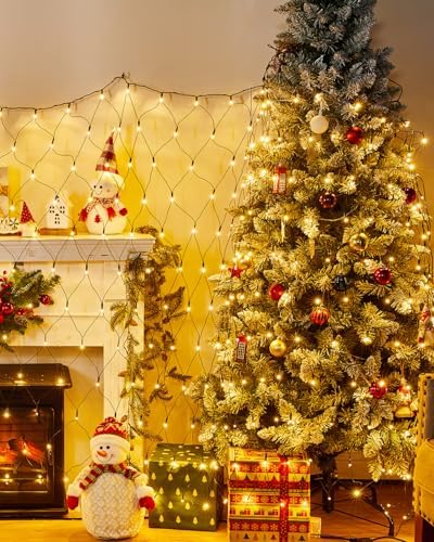12×5FT 360 LED Christmas Net Lights Outdoor Mesh Lights Waterproof IP65