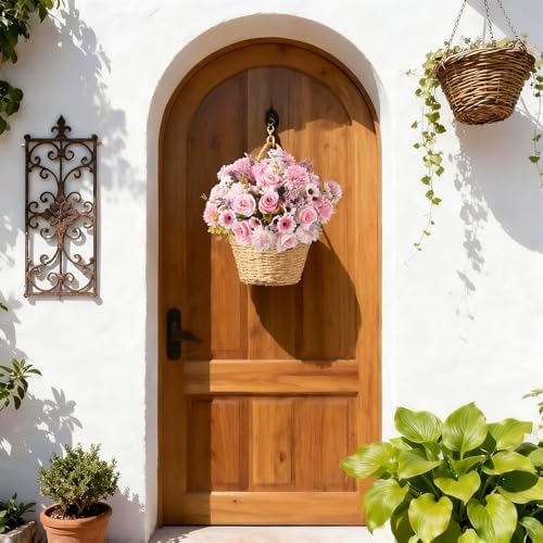 Homsunny Artificial Fake Fall Flowers for Outdoor Indoor Decoration
