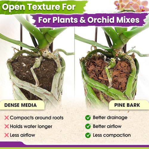DUSPRO Orchid Bark for Plants, Natural Pine Bark for Orchid Repotting, 2 QT