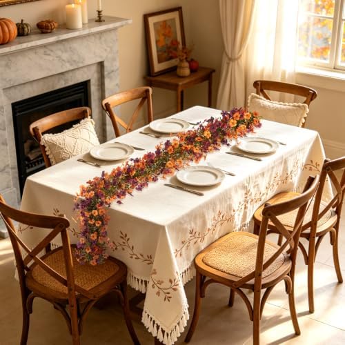 Ammyoo Fall Artificial Flowers Garland Fake Mums Vine for Home Decoration