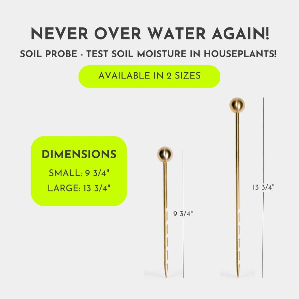 Monitor Brass Soil Probe, Soil Sampler and Plant Moisture Meter, No Batteries Required, Root Aerator and Plant Water