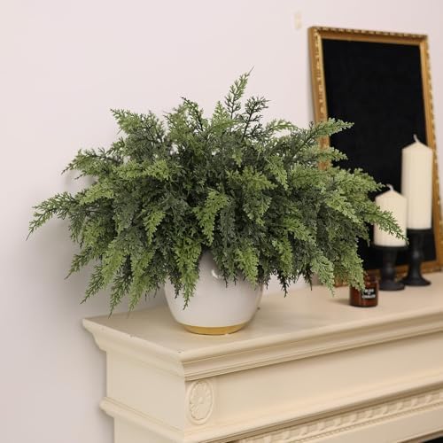 12 Pcs 18"Christmas Artificial Lifelike Touch Cedar Branches for Vase Decor