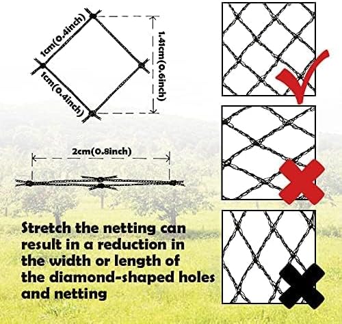 Bird Netting 25x50 Ft, 1In Mesh Garden Bird Netting, Fruit Tree Netting | Heavy Duty Woven Mesh Garden Netting, Pest
