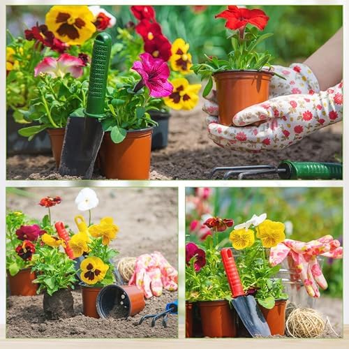 LWWTBS 4" Plastic Plant Nursery Pots 200 Pcs with 200 Labels
