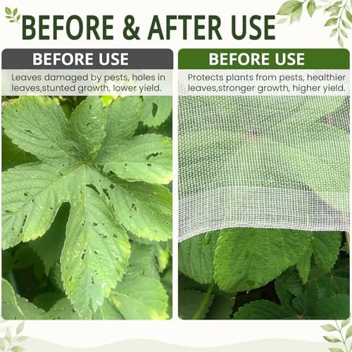 5Ft x 10FtGarden Netting, Fine Mesh Insect Netting for Plant Protection