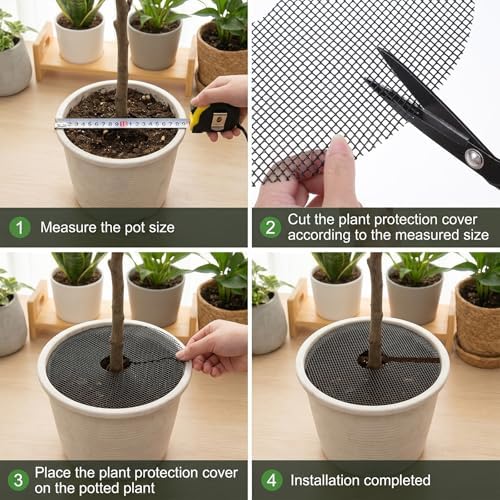 6 Pcs Plant Pot Cover, Plant Protector from Cats Cuttable