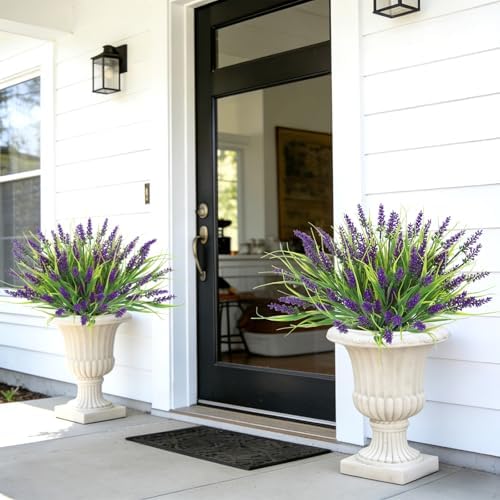 Artificial Flowers for Outdoor Planter Indoor Decor Fake Lavender Flowers