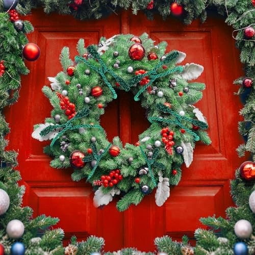 20 Pcs 20 Inches Christmas Garland Ties Christmas Decorative Twist Ties Reusable and Flexible Banister Ties Garland Ties for Garland, Banister Home Decoration