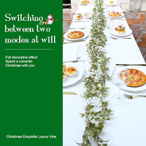 Joyhalo 5.9FT Christmas Garland with Lights Battery Operated