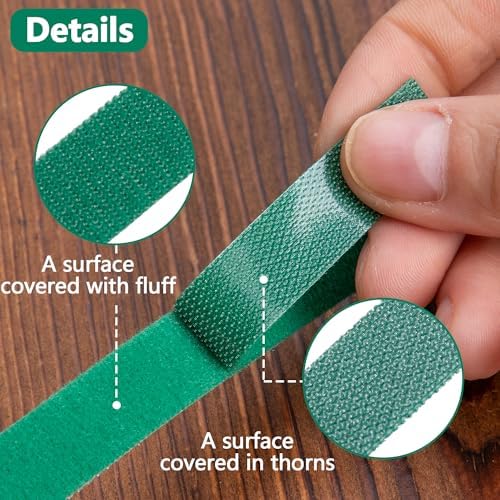 RunNico 50ft Christmas Garland Ties - Green Holiday Garland Ties - Cuttable Cable Straps for Christmas Halloween Party Yard Wall Doorway Outdoors Decoration