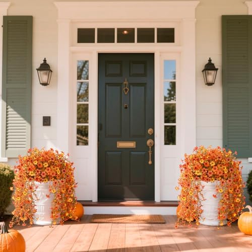 Artificial Fall Flowers for Decoration Fake Hanging Flowers Outdoors Decor