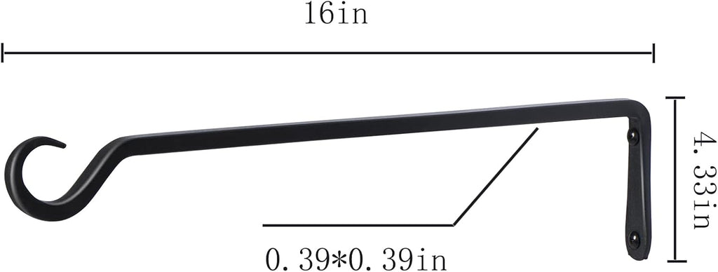 16 inch Plant Hanger, Sturdy Hanging Plant Bracket Outdoor, Hanging Plant Wall Hook Heavy Duty, for Hanging Bird