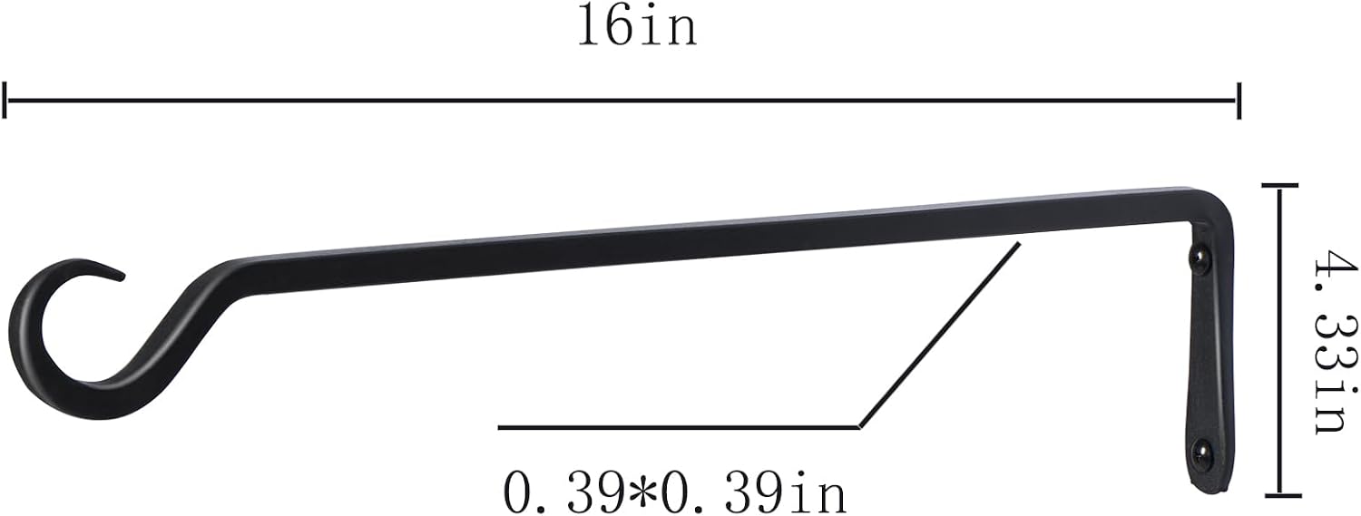 16 inch Plant Hanger, Sturdy Hanging Plant Bracket Outdoor, Hanging Plant Wall Hook Heavy Duty, for Hanging Bird