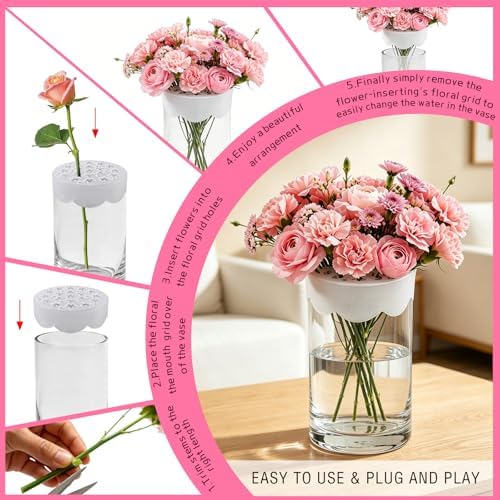 2 Floral Grid for Flower Arranging,Reusable Silicone Flower Arranging Grid