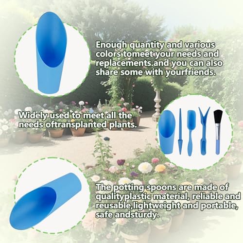 5 Pcs Mini Garden Tool Set Hand Tools Succulent Tools Transplanting Tools Set Succulent Care Plastic Kit Bonsai Potting Soil Indoor for Succulent Miniature Plant Gardening for Flower Planting