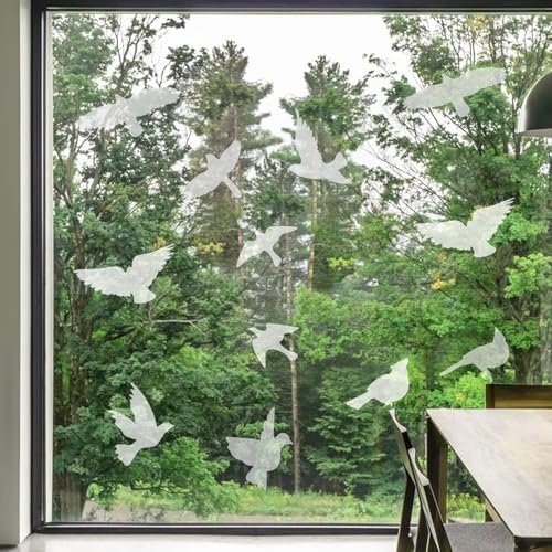 UV Reflective Anti Collision Window Bird Stickers, Window Static Decals Glass Door Protect and Save Bird Strikes, Reusable