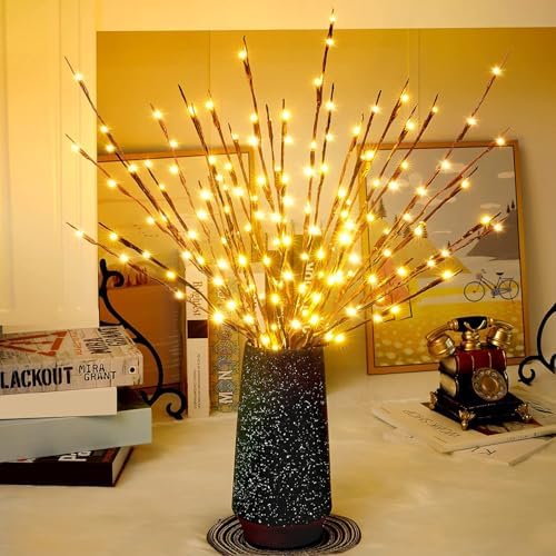 Twig Lights, 30 Inch 60 LED Lighted Branches for Vases