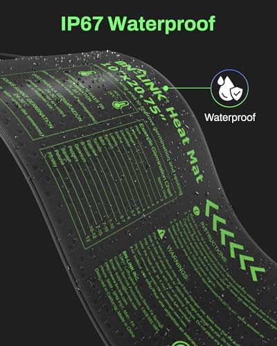 BN-LINK 10" x 20.75" Seedling Heat Mat for Seed Starting Plants Germination