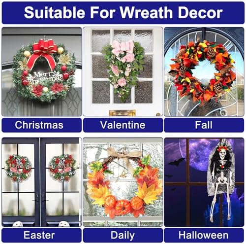 Bntuk Suction Cup Wreath Hanger, Wreath Hanger for Glass Front Door Window