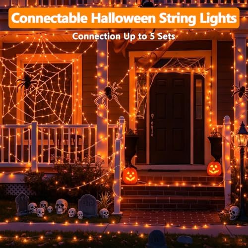 KAQ 240LED 88Ft Connectable String Lights Indoor Outdoor Clear Wire