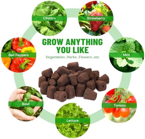 50 Pcs Seed Starter Plugs,Replacement Root Grow Sponges Plant Plugs,Great for Soil, Tray or Planting Pods, Promotes Herbs, Vegetables and Flowers Growth