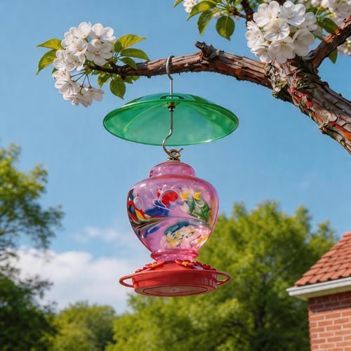 8" Mini Plastic Rain Cover for Bird Feeder, 2-Pack Green Weather Guard Dome