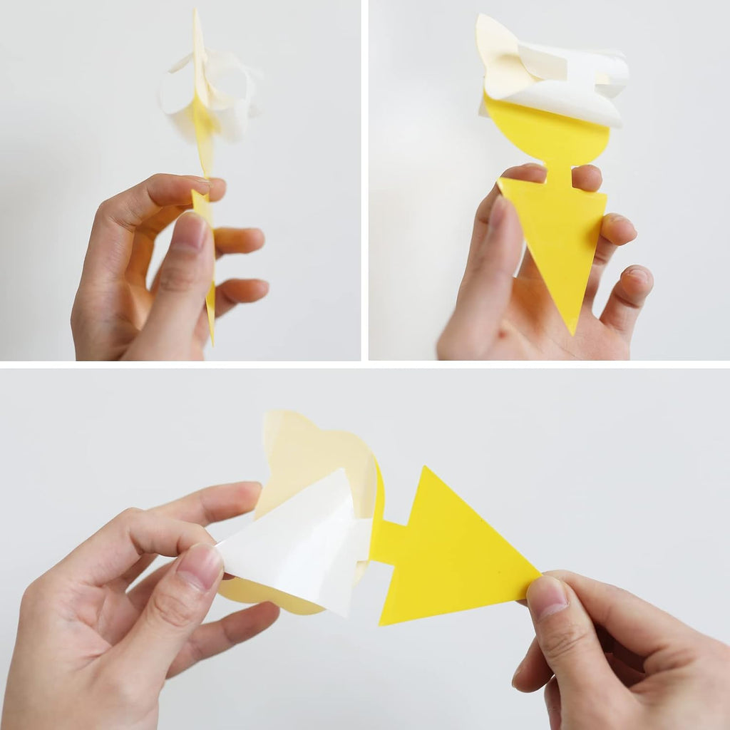 Yellow Sticky Traps for Gnats Fungus Fruit Fly Traps for Indoors Bug Thrip Catcher for Whitefly,Fungus Gnat,Mosquito