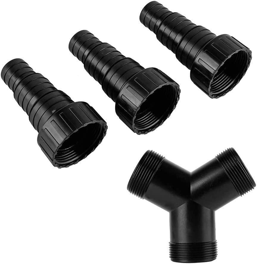 DONGKER 3 Way Hose Connector,Y Distributor Inlet Hose 25/32/38 mm (1"/1.25"/1.5") for Pond Pump Fish Tank Filtration