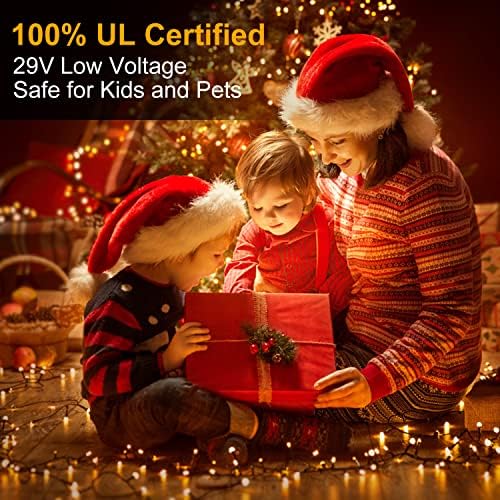 HAILI XMGQ 105FT 300 LED Christmas Lights Outdoor Waterproof (Warm White)