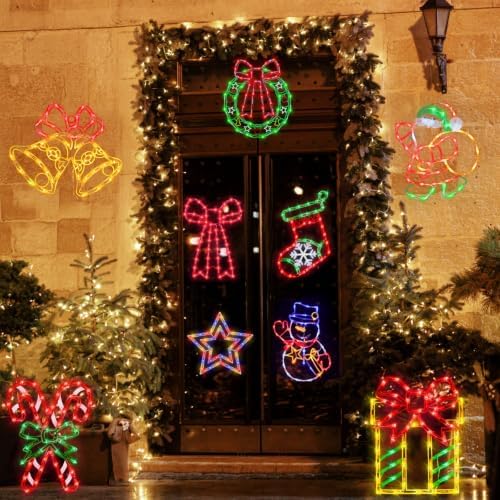 TRWYMZ Christmas Decorations - 16" Christmas Window Silhouette Lights