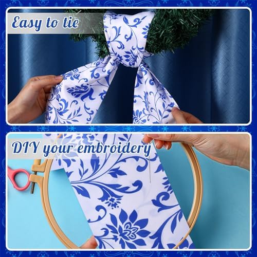 VitalCozy Chinoiserie Wreath Sash for Front Door