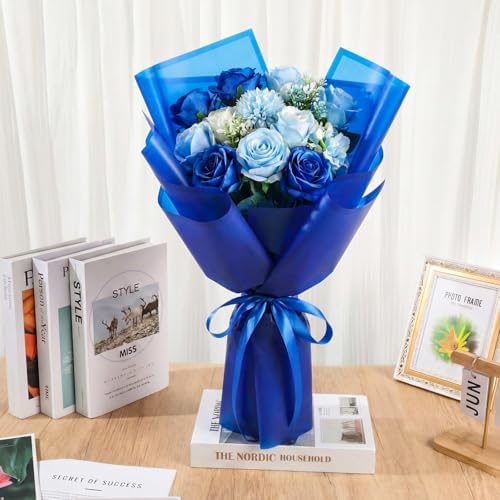 Ctosree 240Sheets Flower Wrapping Paper,Waterproof Korean Bouquet Wrap 23in