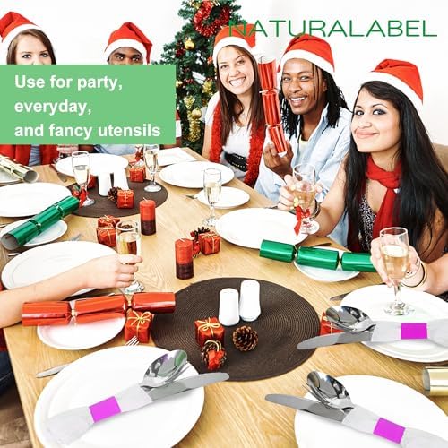 NATURALABEL Self-Adhesive Napkin Bands, Pack of 2,000, Hot Pink