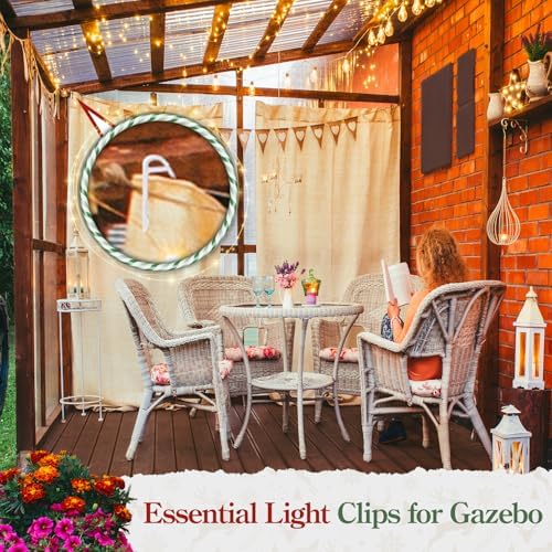 MEILIDY Christmas Light Clips, Plastic Gutter Clips, Clear, 100 Pcs