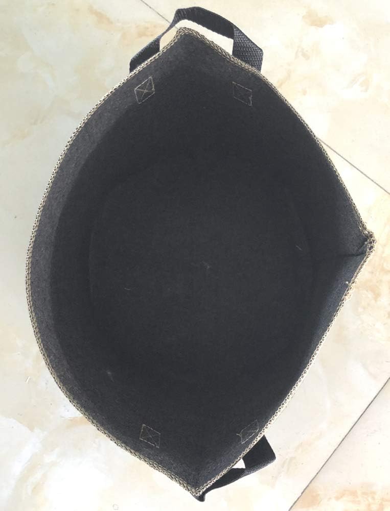 HORTIPOTS Fabric Pots 5 Gallon Non So Floppy Air Pruning Smart Grow Bags Black Gray (Pack of 10)