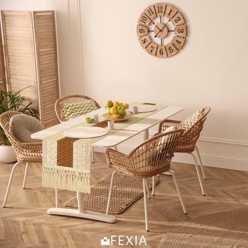 Boho Table Runner for Home Decor 12x36 Fall Coffee Table Decor Caramel