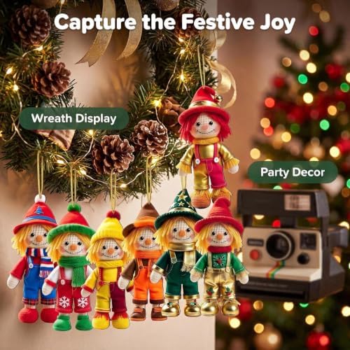 18Pcs Scarecrow Halloween & Christmas Ornaments