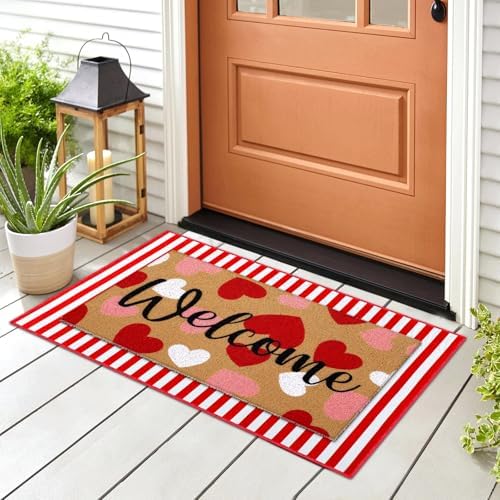 Tinideya 2 23.6 X 35.4 Inches Valentine Heart Red White