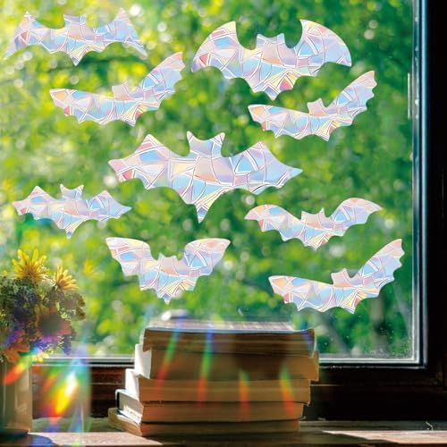45 pcs bat Stickers, Anti Bird Collision Window Stickers, Rainbow Stickers, Window Stickers, Bird and Window Protection Stickers, Glass Door Safety Stickers
